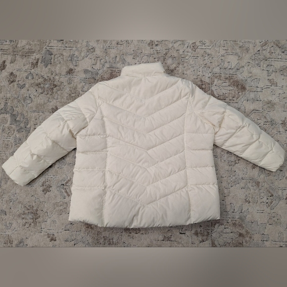 NWT Lands' End Women's Cream Puffer Jacket Real Down Feathers Plus Size 2X - Picture 2 of 9
